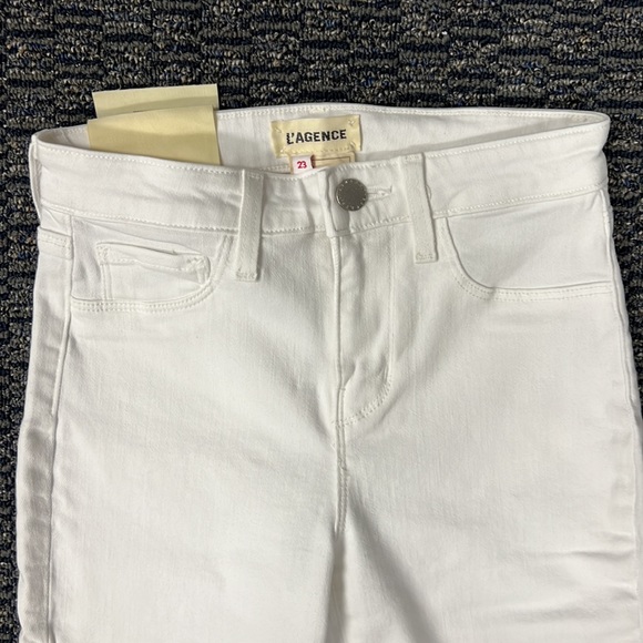 L’Agence white Margot high waist stretch skinny ankle jeans - Picture 4 of 5